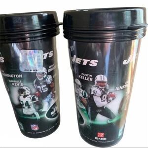 2 - NY J E T S 2009 Players Plastic 12oz Tumbler ⭐️